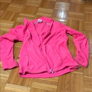 Hot pink fleece zip up